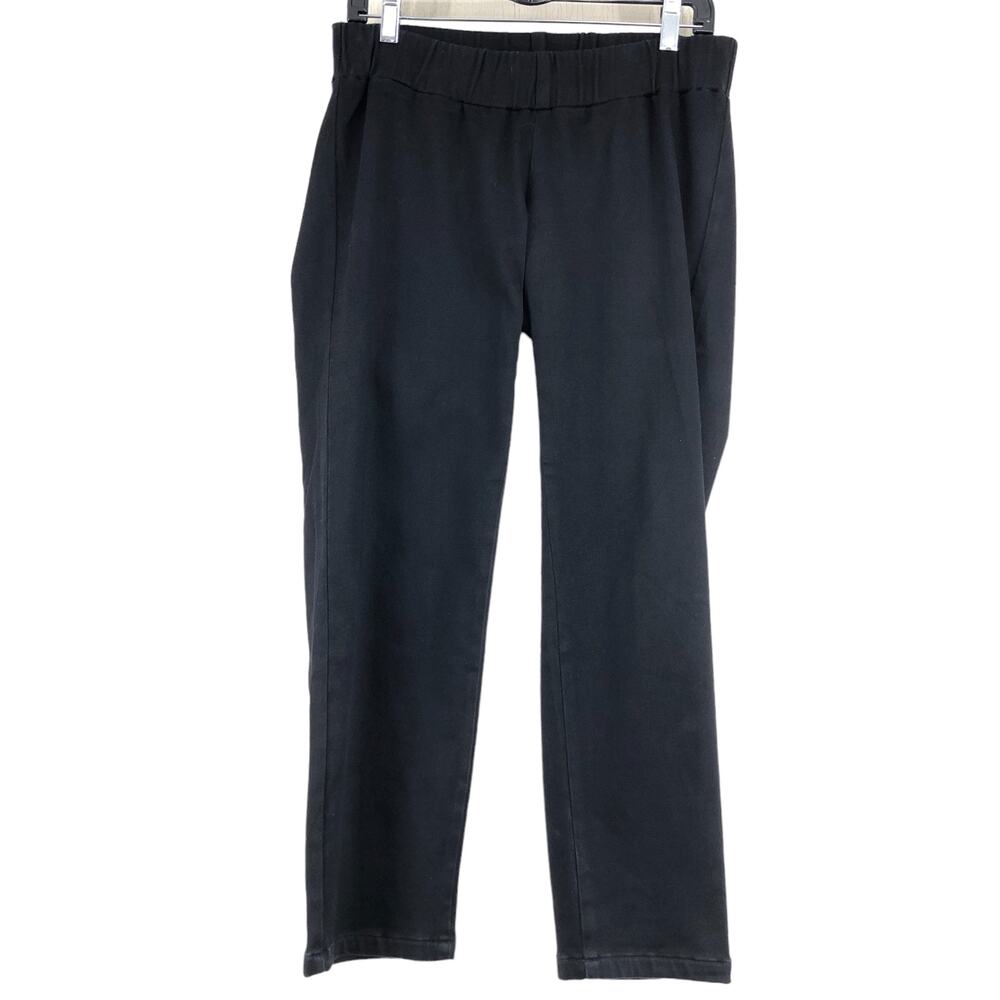 Soft Surroundings Womens Size MP Pants Black Straight Leg Stretch Lounge